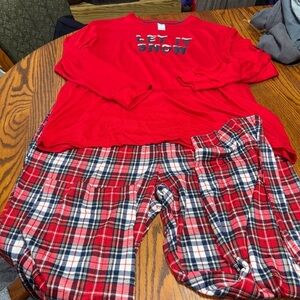 MEMBERS MARK SIZE XXL MENS LET IT SNOW PAJAMA SET LIKE NEW. VERY SOFT